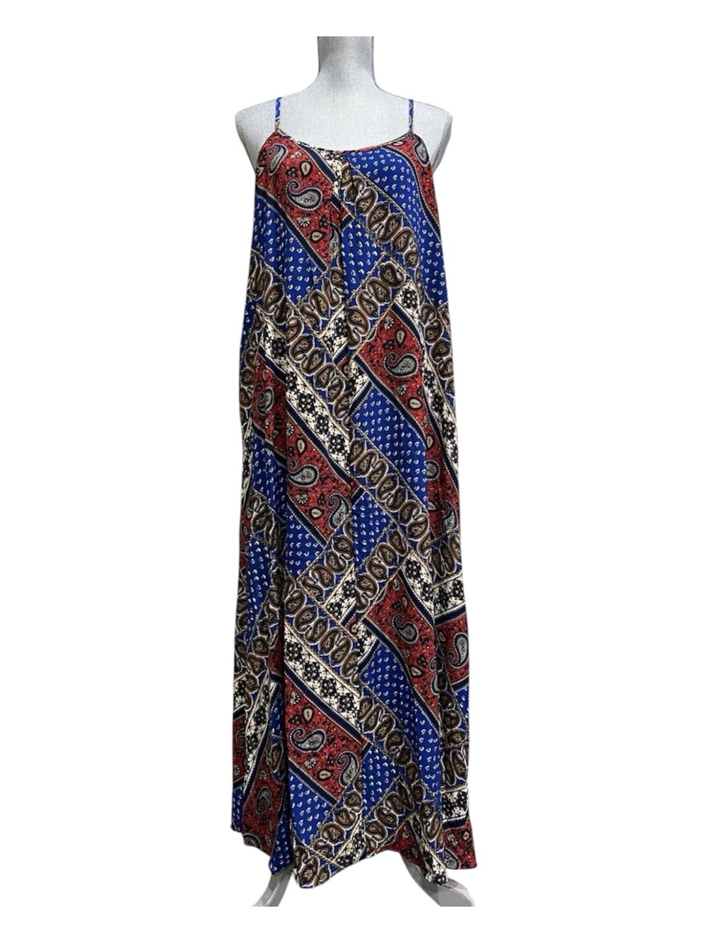 Hayden Los Angeles Dress L Paisley Bandana Tribal Goddess